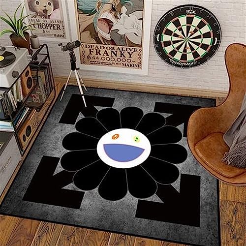 Tapete redondo DIKFENS 80x80 cm diseño artístico miniatura 1