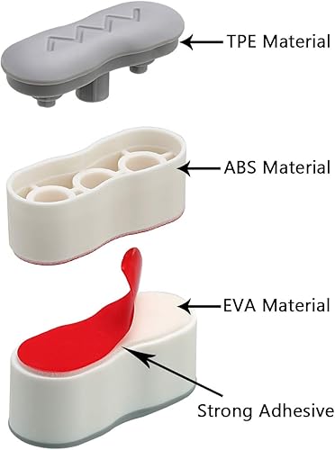 Miniatura 4 de Parachoques de bidé, 4 almohadillas para aumentar la altura, kit universal de parachoques de asiento con adhesivo fuerte, parachoques de repuesto