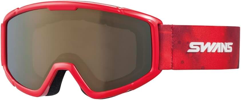 ★値下げしました！【スノーゴーグル】SWANS スキーゴーグル 赤 ミラー Amazon | [スワンズ] 子供用 スノーゴーグル 140-MDH P1 GLR ゴールド