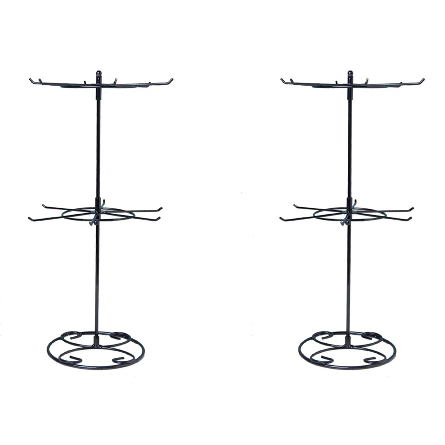 Vjsujehgy 2X Jewelry Display Holder, Necklace Display Stands, Rotating Storage Rack, Keychain Display Rotating Jewelry Stand