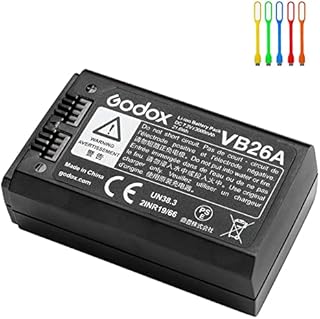 Godox VB26A VB26 Rechargeable Li-ion Battery for Godox V1 V1-S V1-N V1-C V1-F V1-O Round Head Flash and V860III V860III-S V860III-C V860III-N V860III-O V860III-F AD100PRO Camera Speedlite Speedlight