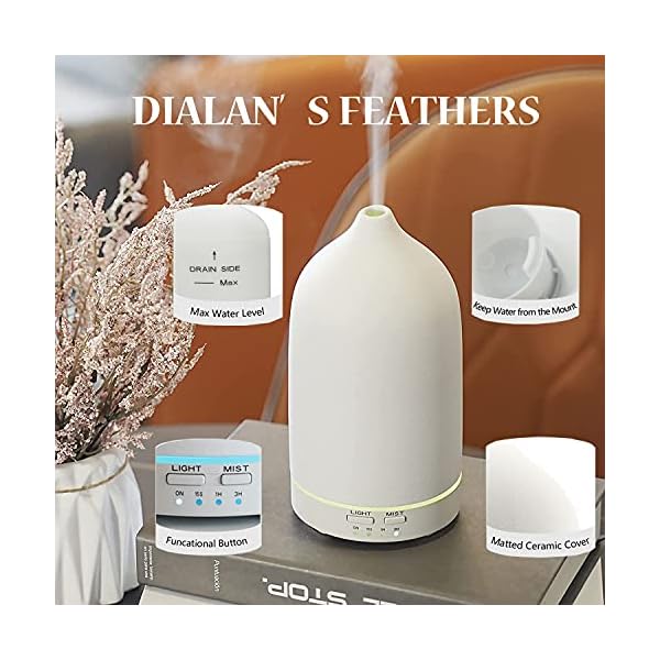 Dialan's Ceramic Essential Oil Diffuser Aromatherapy Aroma Mist Diffusers - Image 6