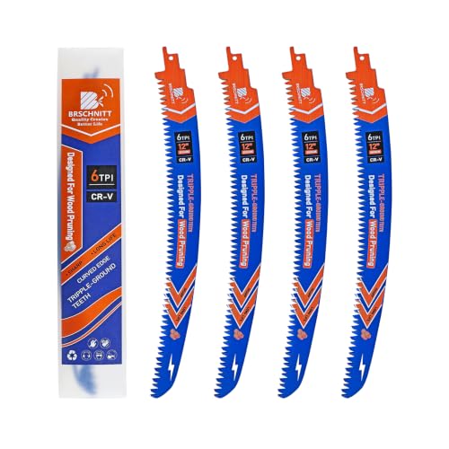 Arc Edge Reciprocating Saw Blades 12inch 6TPI for Pruning 4pcs