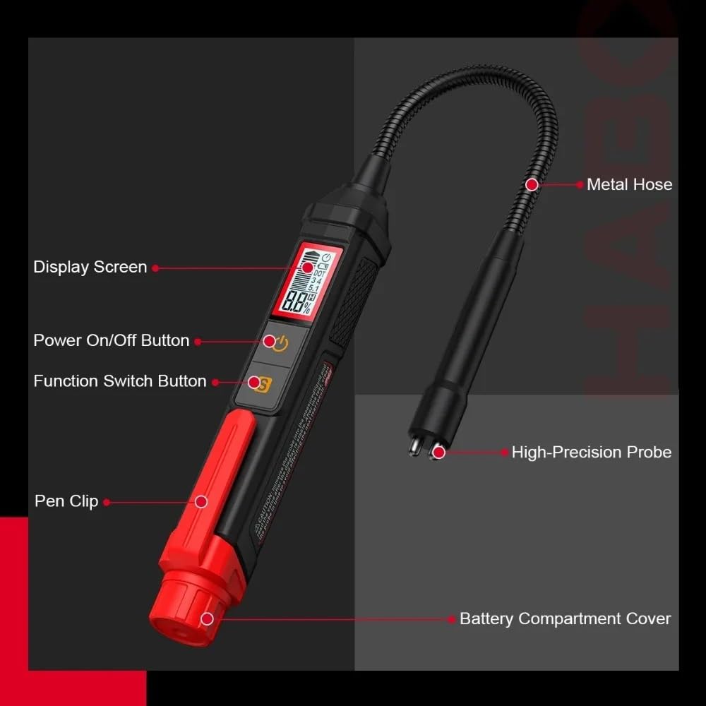 HT663L Tester olio freni automobilistici Mantenimento dati Display digitale LCD liquido professionale for DOT3/DOT4/DOT5.1