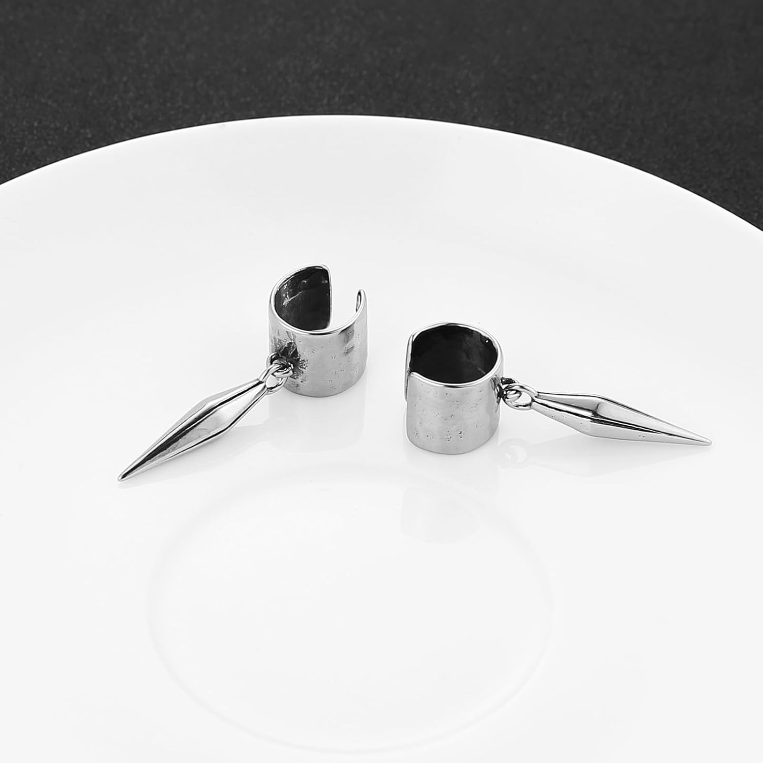 HZMAN Stainless Steel Ear Cuff Earrings for Men Women No Piercing Retro Lightweight Clip On Cartilage Earring Jewelry Gift - Image 4