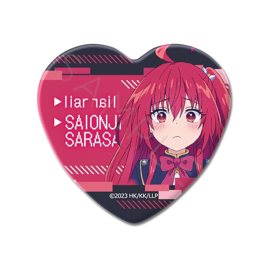 激レア　彩園寺更紗 ハート型缶バッジ ライアー・ライアー Amazon | TVアニメ『ライアー ライアー』 彩園寺更紗 ハート型缶