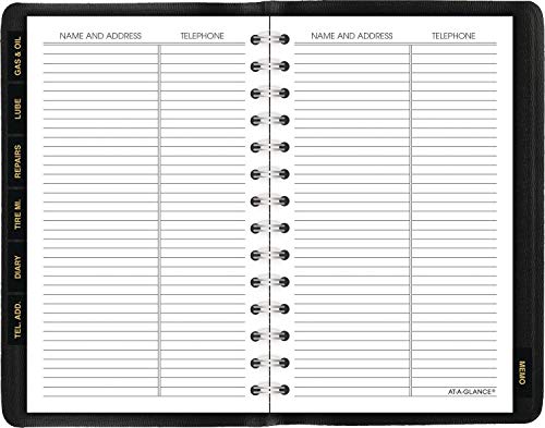 At-A-Glance Auto Mileage Log Record Book, 3.75 X 6.12 Inches, Black (Aag8013505) #TOP7