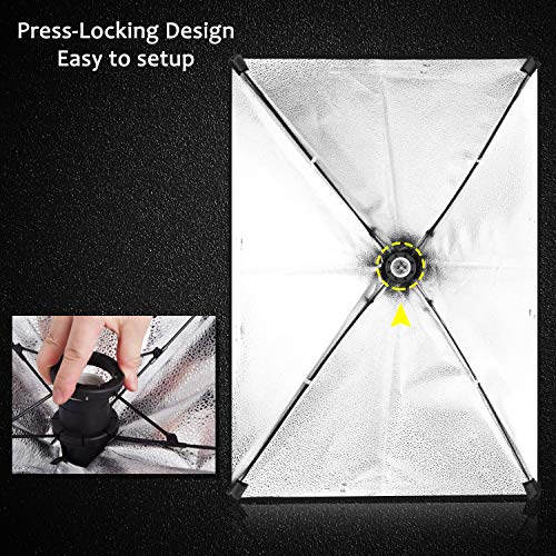 Softbox Photography Lighting Kit, Gloshooting 1050W Photo Video SoftBox Professional Photographic Studio Set with 5500K Photo Bulb, Light Stand, Softbox - 20\"x28\" for Commercial, Fashion, Portraits - Thumbnail 4