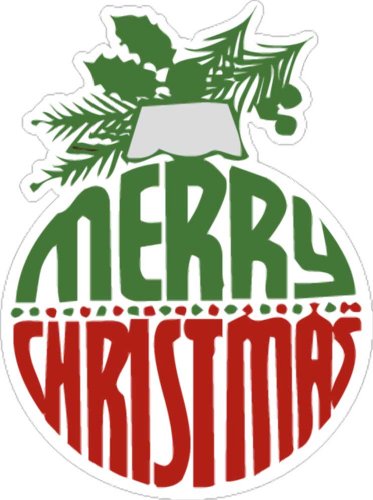 Fridgedoor Merry Christmas Ball Car Magnet