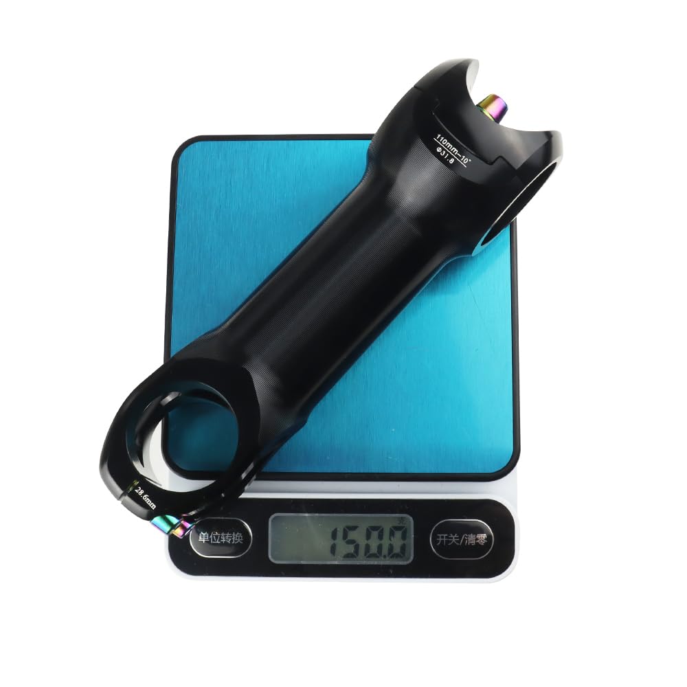 FOMTOR Attacco Manubrio 31,8 45/60/70/80/90/100/110/120mm, 10 Gradi Manubrio Pipa MTB Alzare Manubrio MTB Adattatore Attacco Manubrio Bici da Corsa per la Maggior Parte delle Mountain Bike