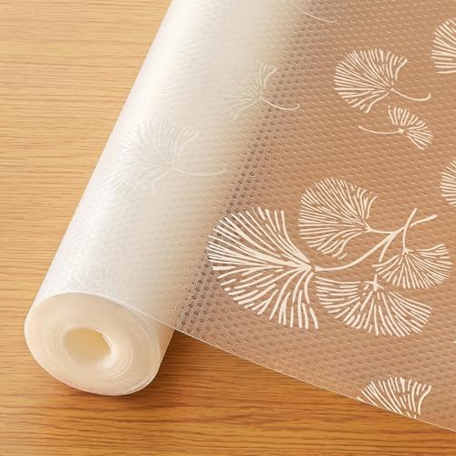 Image of Cooyes Shelf Liner, Non Adhesive Drawer and Cabinet Liner, EVA Washable Oil-Proof Shelf Paper for Kitchen Cabinets, Refrigerator, Storage, Desks with Modern Pattern