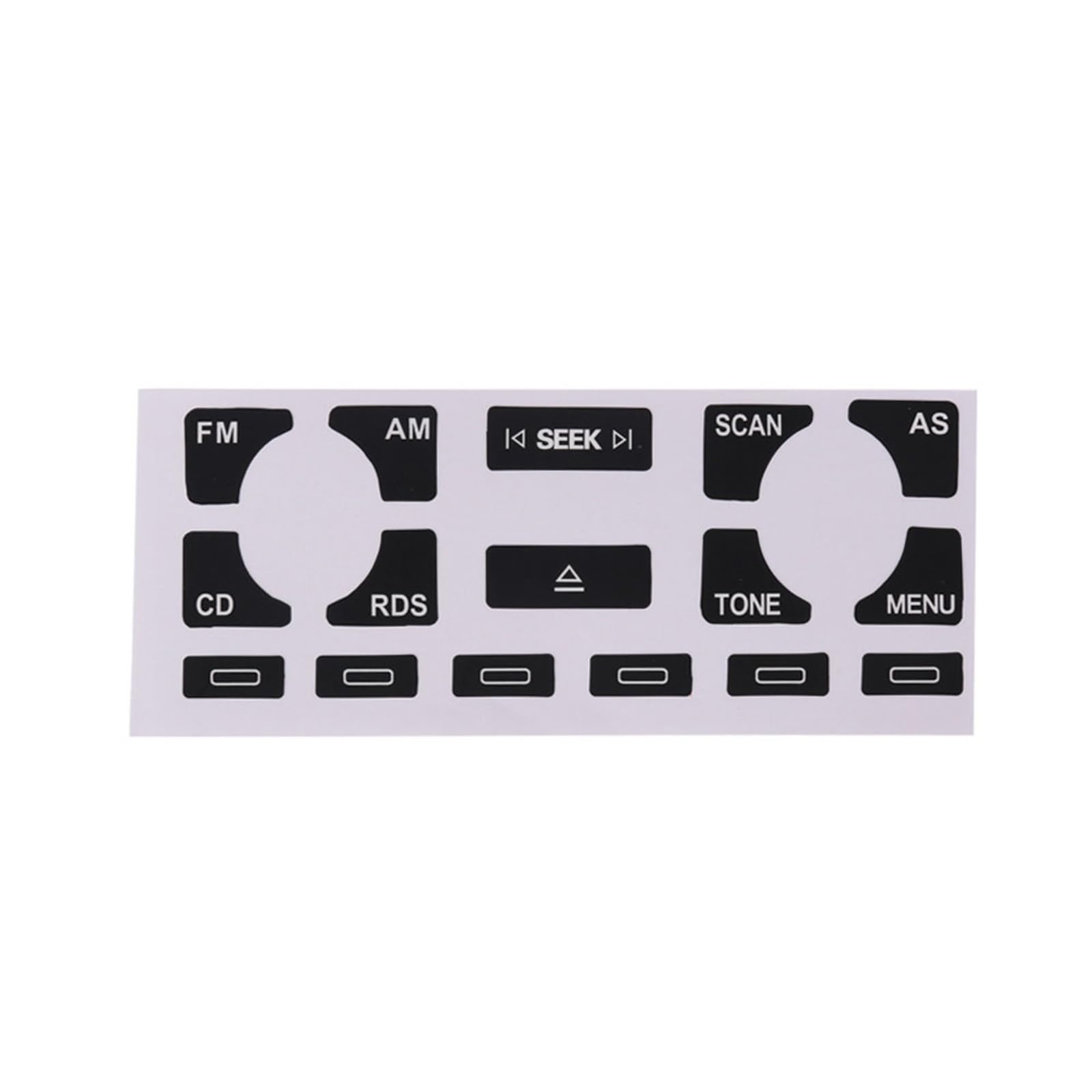 Wsbojxth One Color Repair Patch Compatible With A4 B6 B7 A6 For A2 A3 8L/P Radio Stereo Worn Peeling Button Repair Decal Stickers Car Interior Button Repair Sticker(As)