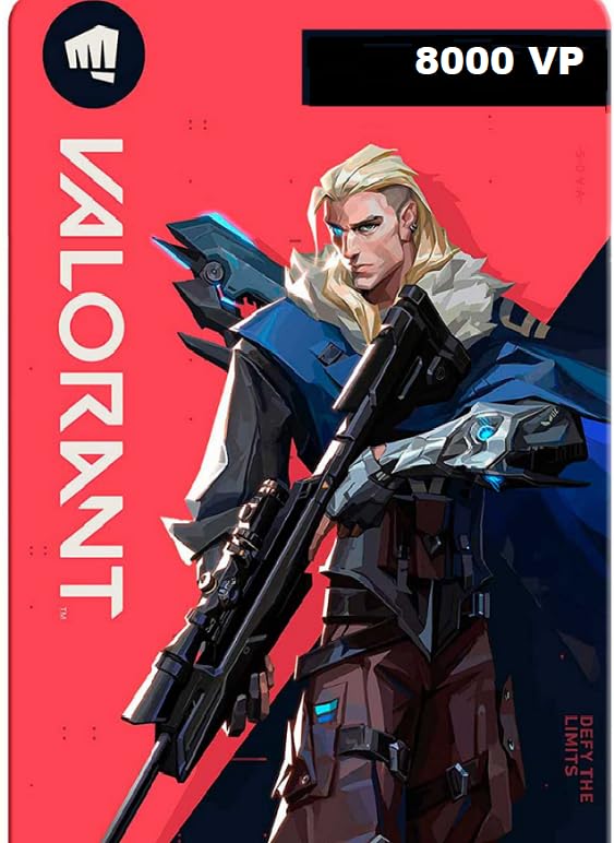 Valorant Points Gift Card Code 8000 VP Valorant Points 8000 VP PC Code Only