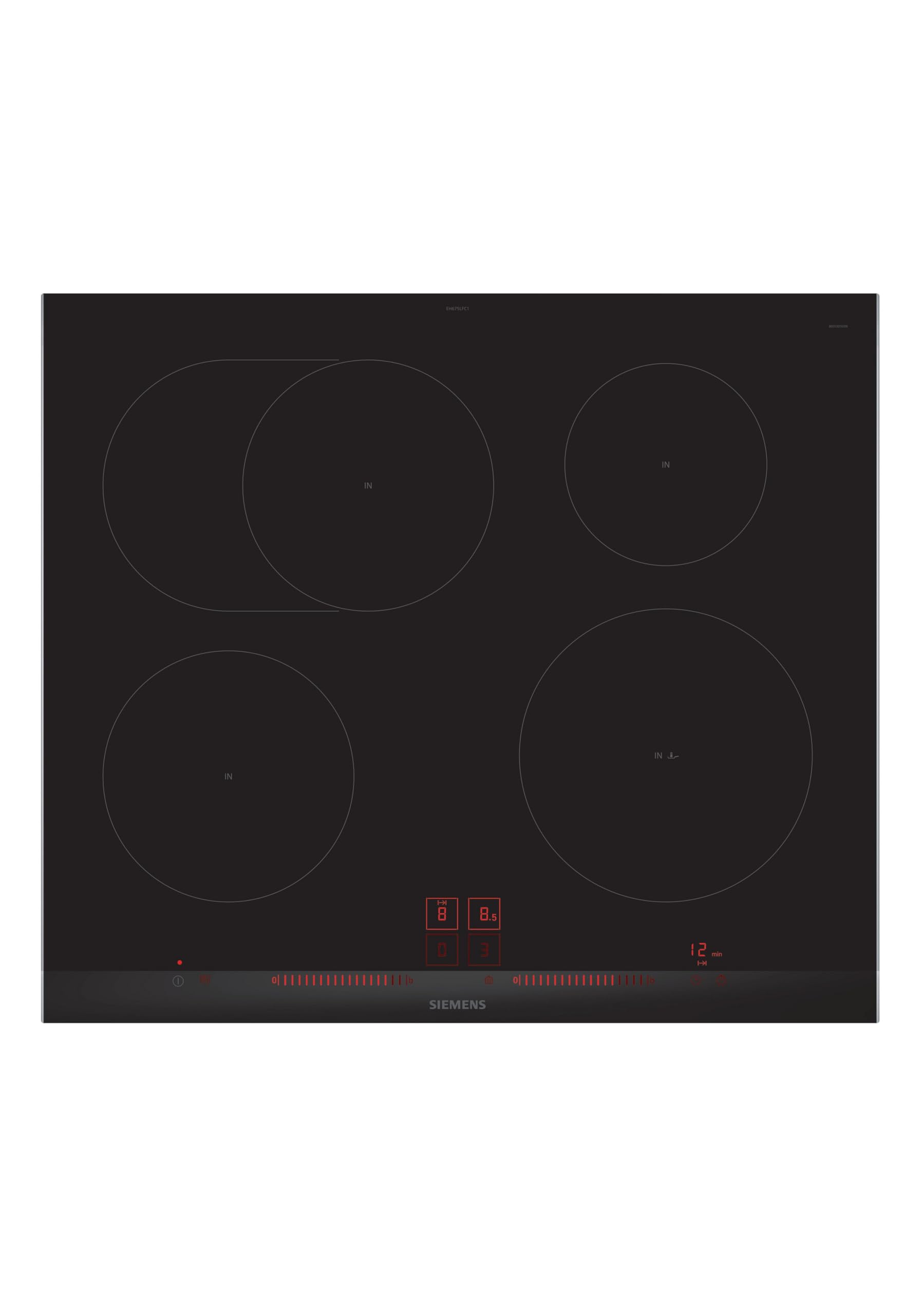 Siemens EH675LFC1E iQ300 Kochfeld Elektro / Glaskeramik / 60,2 cm / Timer mit Ausschaltfunktion