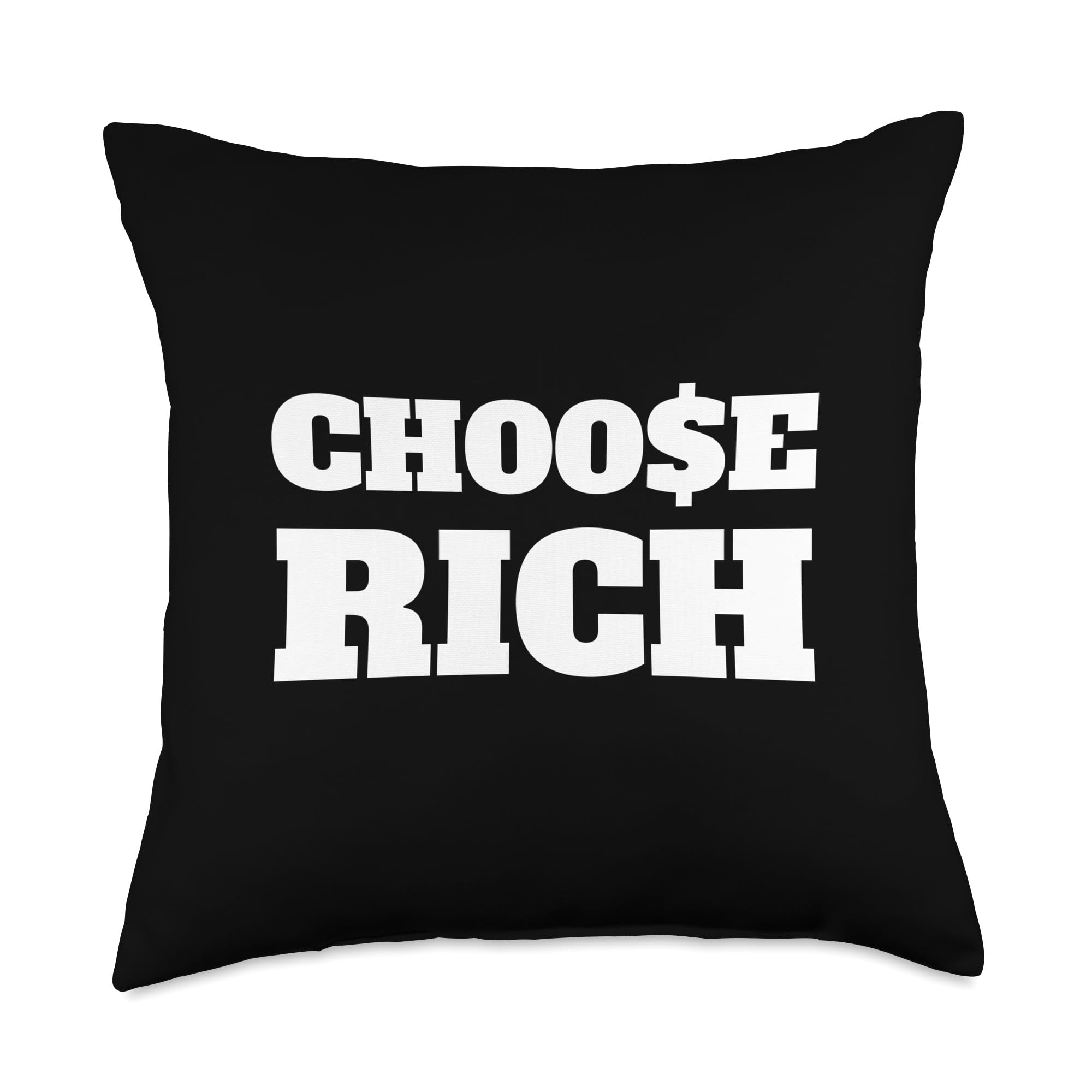 Amazon.com: Choose Rich NFT Crypto Bitcoin Funny Saying Meme Throw Pillow :  Home & Kitchen