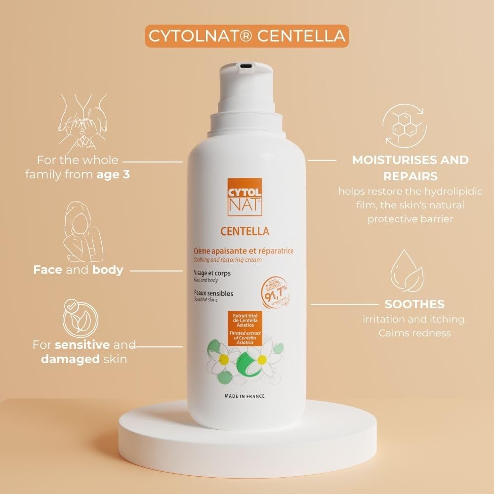 CYTOLNAT, Centella Soothing and Repairing Cream, Moisturizes, Repairs, Soothes, Reduces Redness and Irritation - Image 2