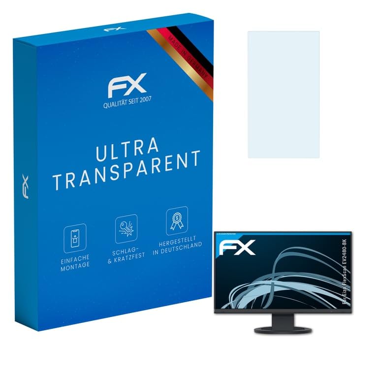 atFoliX Screen Protection Film compatible with Eizo FlexScan EV2480-BK Screen Protector, ultra-clear FX Protective Film