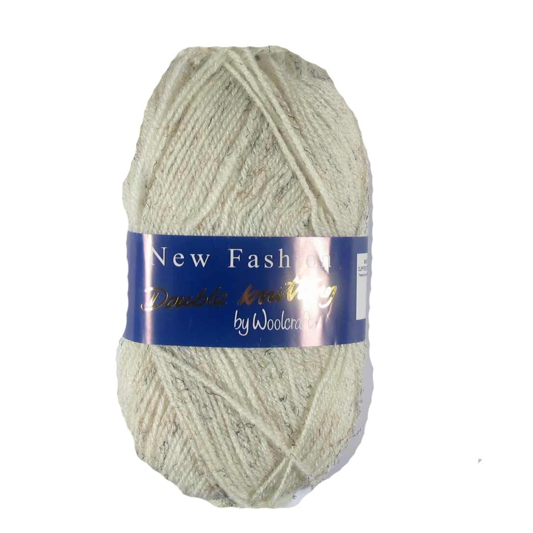 Woolcraft Fashion Tweed Double Knit (DK) Knitting & Crochet Yarn, 6 Colours in The Range, 100% Acrylic, 300 Metres, 100g Balls, Pack of 5, Sandstone