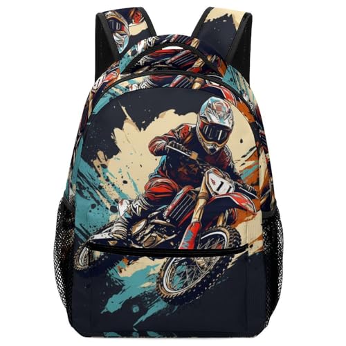 Sac à dos motocross cartable scolaire ado et sac de voyage grand format