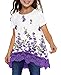 storeofbaby Floral Blouse for Little Girls Loose Fashion T-Shirts Tunics Tops