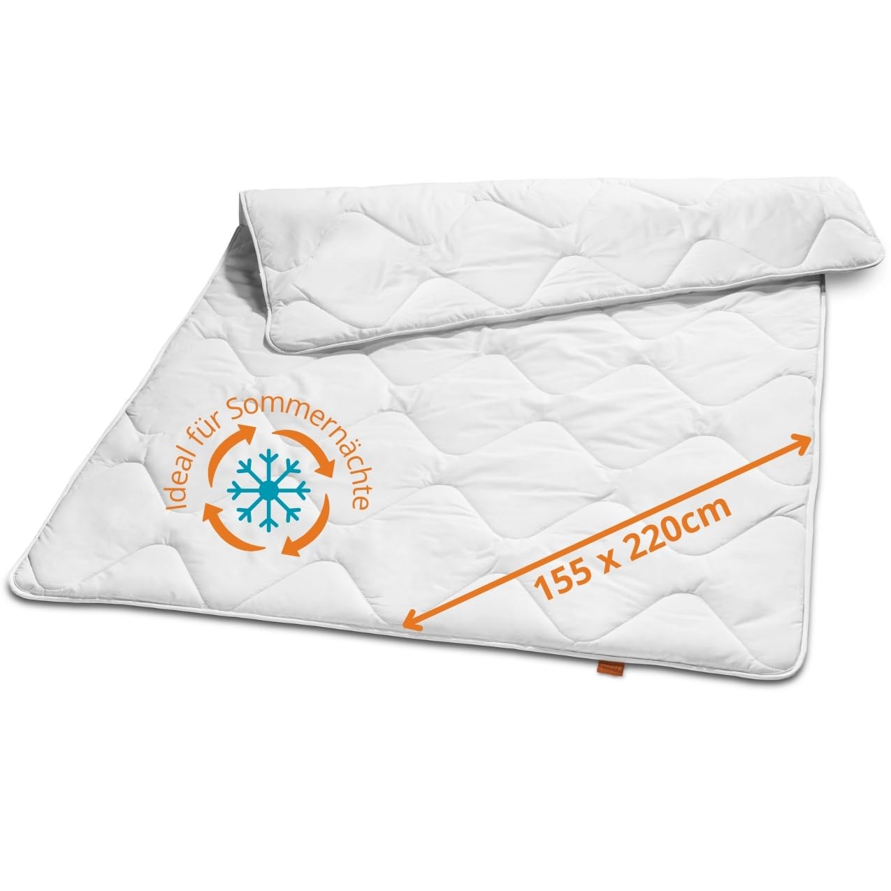 sleepling Ultra leichte Sommerdecke 155x220 cm, Sommer Bettdecke leicht, dünne Sommerbettdecke aus 100% Mikrofaser, Ökotex 100, waschbar 60 Grad