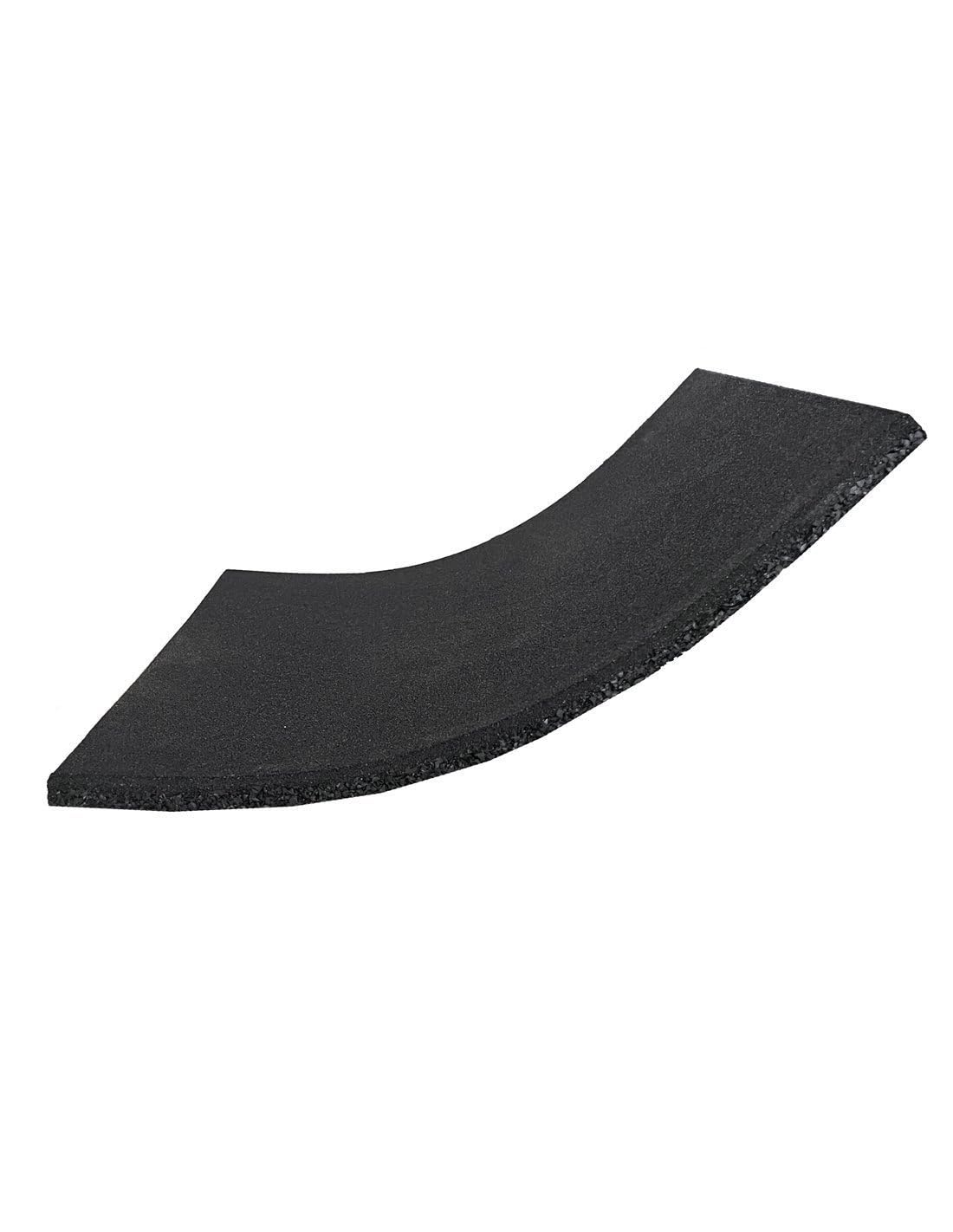 JARDIN202 - Loseta de Caucho Maciza Profesional | 1x1m | Especial para Gimnasios y Competiciones | Fitness | 25 mm - Sin cruceta (Negra)