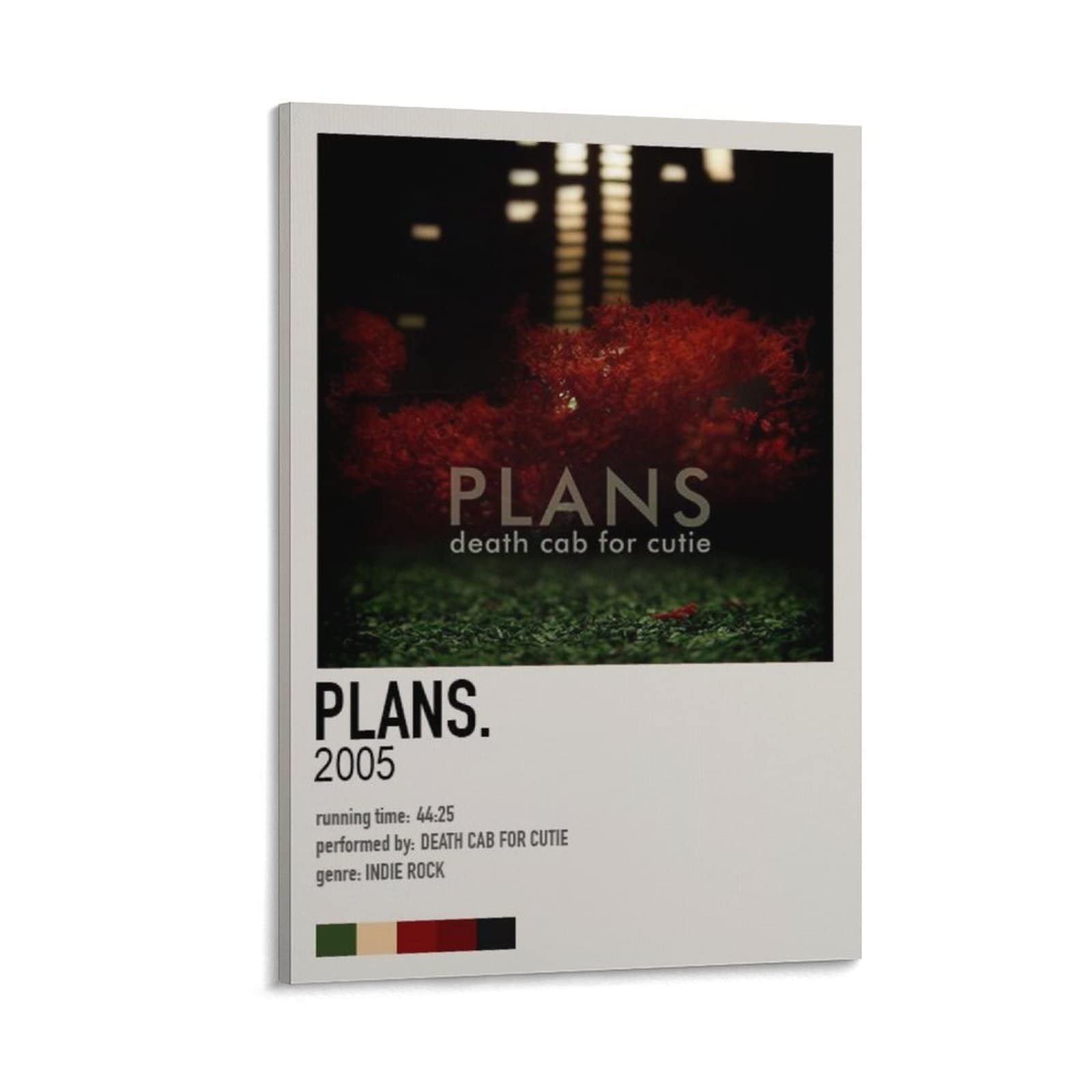 DAXXIN Plans by Death Cab for Cutie1 Canvas Poster Wall Decorative Art Painting Living Room Bedroom Decoration Gift Frame-style12x18inch(30x45cm)