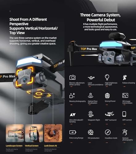 Image of Welko DrOnE WiTh 4k CaMeRa LiVe ViDeO, WiFi FpV DrOnE FoR AdUlTs WiTh 4k Hd 120 WiDe AnGlE CaMeRa LoNg FlIgHt TiMe, MuLtIcOlOr (TN7)