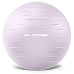 Trideer Exercise Ball Yoga Ball,Office Seating & Balance Ball Chair, Stability Ball for Pilates, Physical Therapy,Core Training & Balance Improvement & Stretching (Light Purple, L(23-26ines/58-65cm))