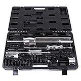 ECCPP 40pcs Diesel Injector Puller Removal Tool, Auto Truck Diesel Injector Extractor Removal Tool, Slide Hammer Puller Set Fit for Diesel Engines