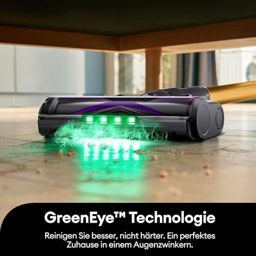 Ultenic U20 Akku Staubsauger, 55000Pa/ 600W/60Min Staubsauger Kabellos Mit Selbststehendes Design, Flexibles Biegegelenk, GreenEye-Technologie, Anti-Tangle Bodenbürste für Hartböden Teppiche Tierhaare – Bild 6