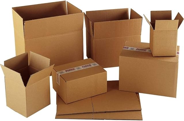 Small / Medium / Large Cardboard Packing Boxes For Moving House Removal (45x30x30cm - 40l Medium Size Box, 10 x Boxes)