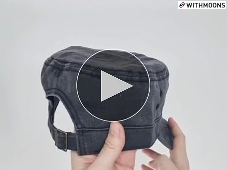 WITHMOONS Vintage Cadet Cap Washed Cotton Military Style
