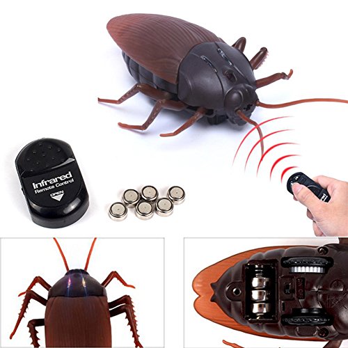 Espeedy Control remoto cucaracha,Control remoto simulacro falso cucaracha juguete broma bichos broma miedo truco errores