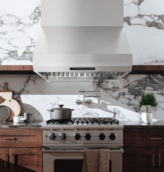Image of Hauslane | PRO Series PRO500 36 inch | Versatile Under Cabinet or Wall Mounted Range Hood | with Smart App Control and LED in Stainless Steel