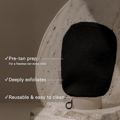 Image of Deep Exfoliating Mitt by SunnaTan - Exfoliating Body Scrubber for Smooth Skin - Removes Dead Skin Cells - Exfoliating Glove Removes Dead Skin Cells - Preps Skin for Self Tanner
