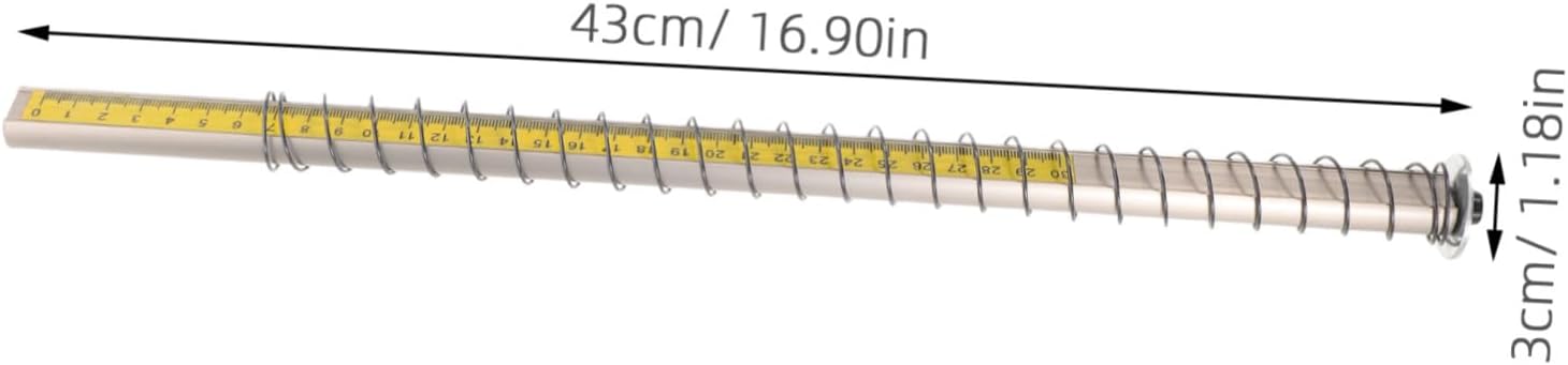 Wheel Balancer Measuring Tape with Spring Protected Aluminum Ruler, Tire Balance Replacement Part for Car Wheel Rim Measurement, Garage Tire Shop Repair Accessory