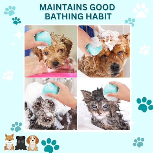 Image of BOFOS Dog Brush, Dog Bath Brush for Grooming & Bathing, Dog Washing Brush for Dogs & Cats |Dog Cat Bath Brush| Massage Brush Soft Silicone Rubber- Any Color - Pack of 1