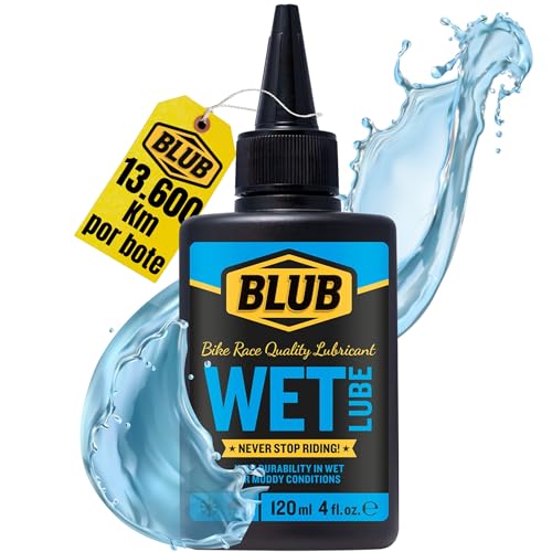 BLUB Wet Lube 120ml Lubricante Cadena Bicicleta Waterproof | cera para montaña o Carretera - aceite cadena | grasa cadena bicicleta | lubricante Condiciones Húmedas