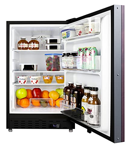 Summit Appliance Alr47Bif 20" Wide Built-In All-Refrigerator, Ada Compliant, Panel-Ready Door, Adjustable Thermostat, 3.53 Cu.ft Capacity, Automatic Defrost, Adjustable Shelves, Interior Light #TOP3