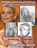  Jessica Simpson Dots Lines Swirls Coloring Book: Jessica Simpson Stress-Relief Activity Diagonal Line, Swirls Books For Adults And Kids Cool Images For All Ages