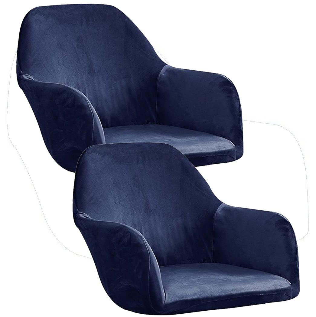 Wjhdwyd Blu Reale Armchair Cover Elastic Chair Covers With Armrests Universal 1/2/4/6 Pieces Chair Slipcover For Office Dining Room Kitchen Modern(,4Pcs)