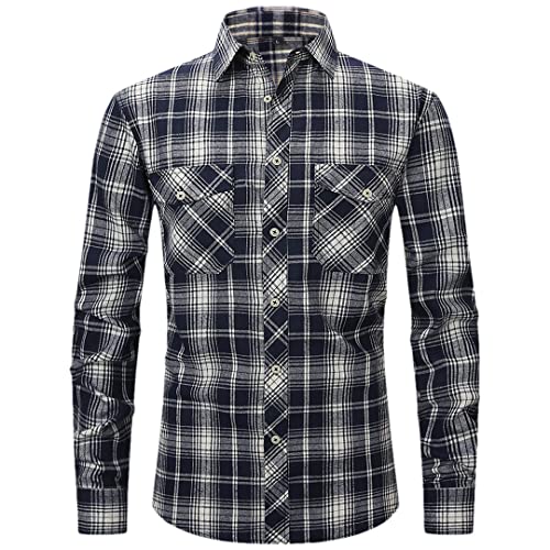 Chemise à carreaux homme d'affaires Niiyyjj M503 gris L pour le bureau