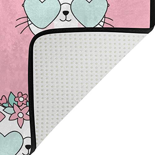Tapis chat rose Ruchen pour isoler le sol du salon et amuser bébé