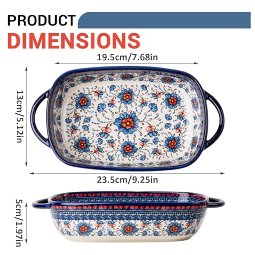 Cazuelas para horno de cerámica refractaria plato rectangular duradero 6