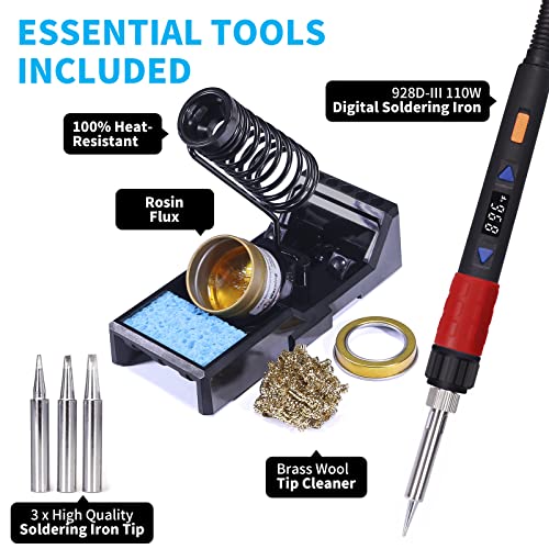 YIHUA 928D-III 110W Soldering Iron with DigitalTemp Control, 194~896°F