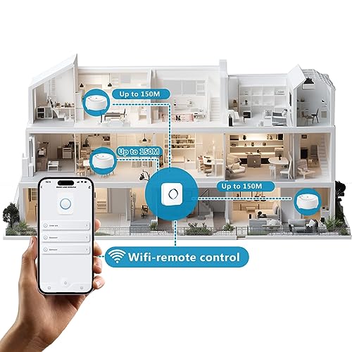 Us:E U-JJ201-3T1-SG-WH Wifi Water Leak Detector, Water Alarm With 110Db Adjustable, 492Ft Transmission Water Leak Sensor thumb #4