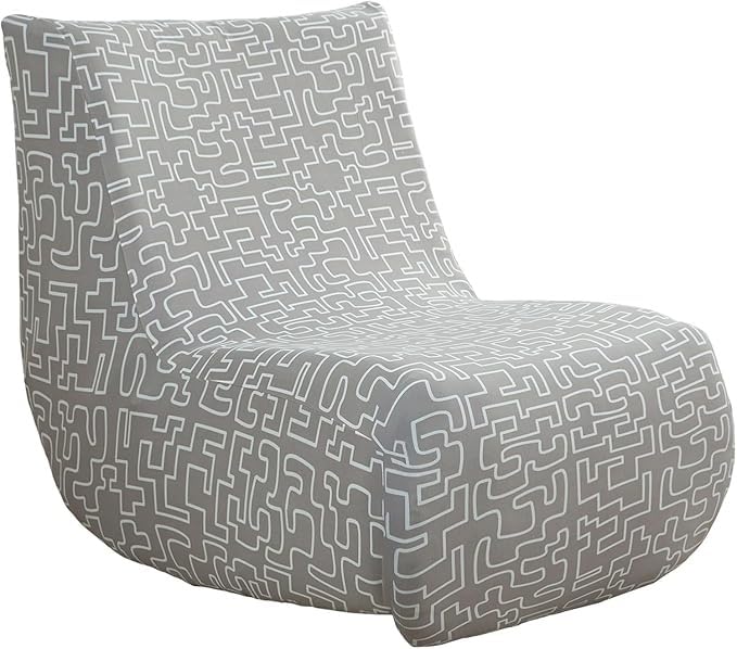 Housse fauteuil sans accoudoirs velours extensible protection chaise salon