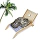 PETKARAY Strandkorb Katzenhängematte, erhöhte Katzenbetten für Indoor-Katzen, originelle gemütliche Katzenliege mit Sisal-Kratzer und Spielzeugball