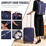 Carry On Luggage Set 22x14x9 Airline Approved Luggage Sets 3 Piece,Suitcases with Wheels,ABS Hard Case Luggage with TSA Lock Spinner Wheels(20 Inch,BP/TB) - Image 5